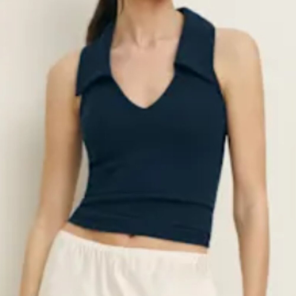 Reformation Austine Knit Top Blue - Size M